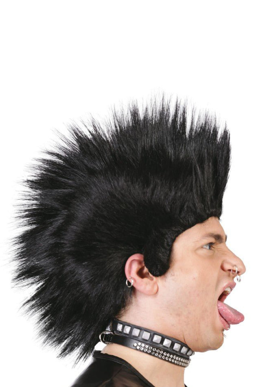 BLACK PUNK WIG (BOX CONTAINER) - PartyExperts