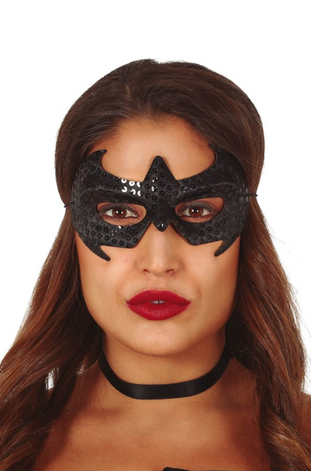 BLACK SUPERHEROE MASK - PartyExperts