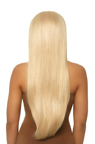 Blond 33" Long Straight Wig - PartyExperts