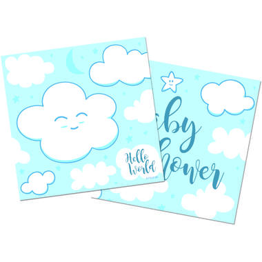 Blue Baby Shower Boy Napkins - PartyExperts