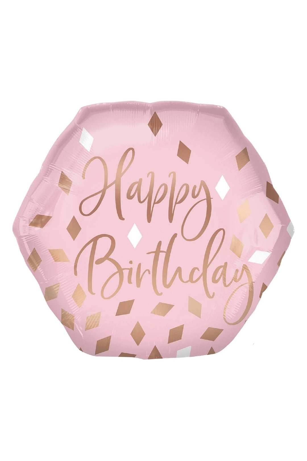 BLUSH BIRTHDAY SUPERSHAPE FOIL BALLOON58X55CM - PartyExperts