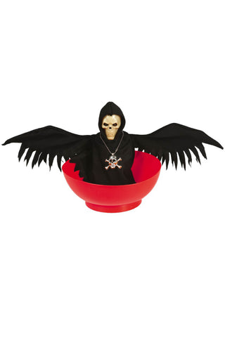 Skull Bowl with Wings, Sound and Movement Decoration.