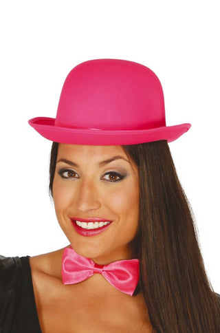 BOWLER HAT HIGH QUALITY PINK - PartyExperts