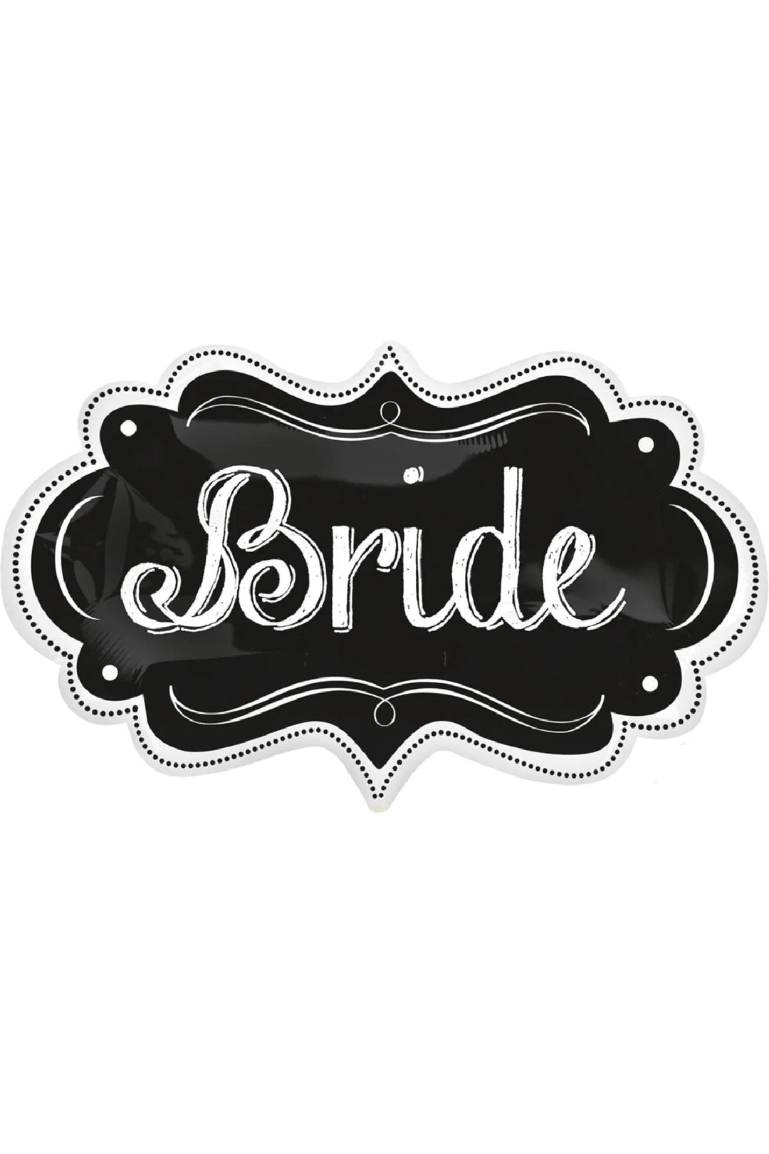 Bride Chalkboard Marquee Foil Balloon 27 X 16in - PartyExperts