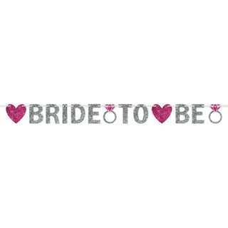 Bride To Be Glitter Party Banner - PartyExperts