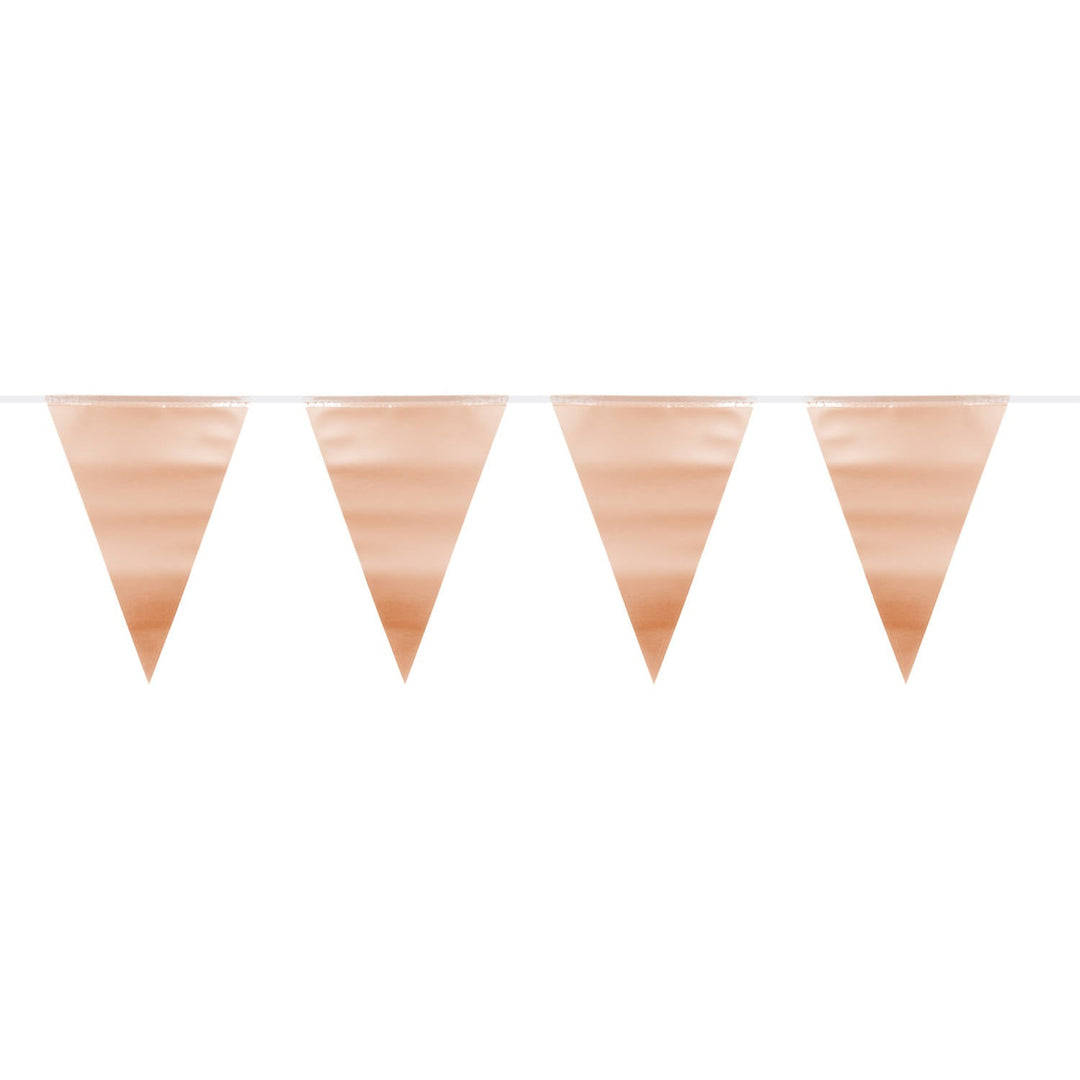 Bunting Garland Rose Gold Metallic Mat - 6m - PartyExperts