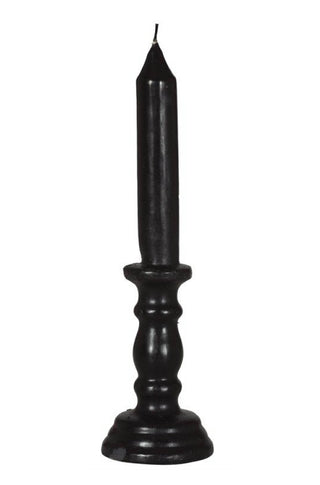 Candle Holder with Black Candle.