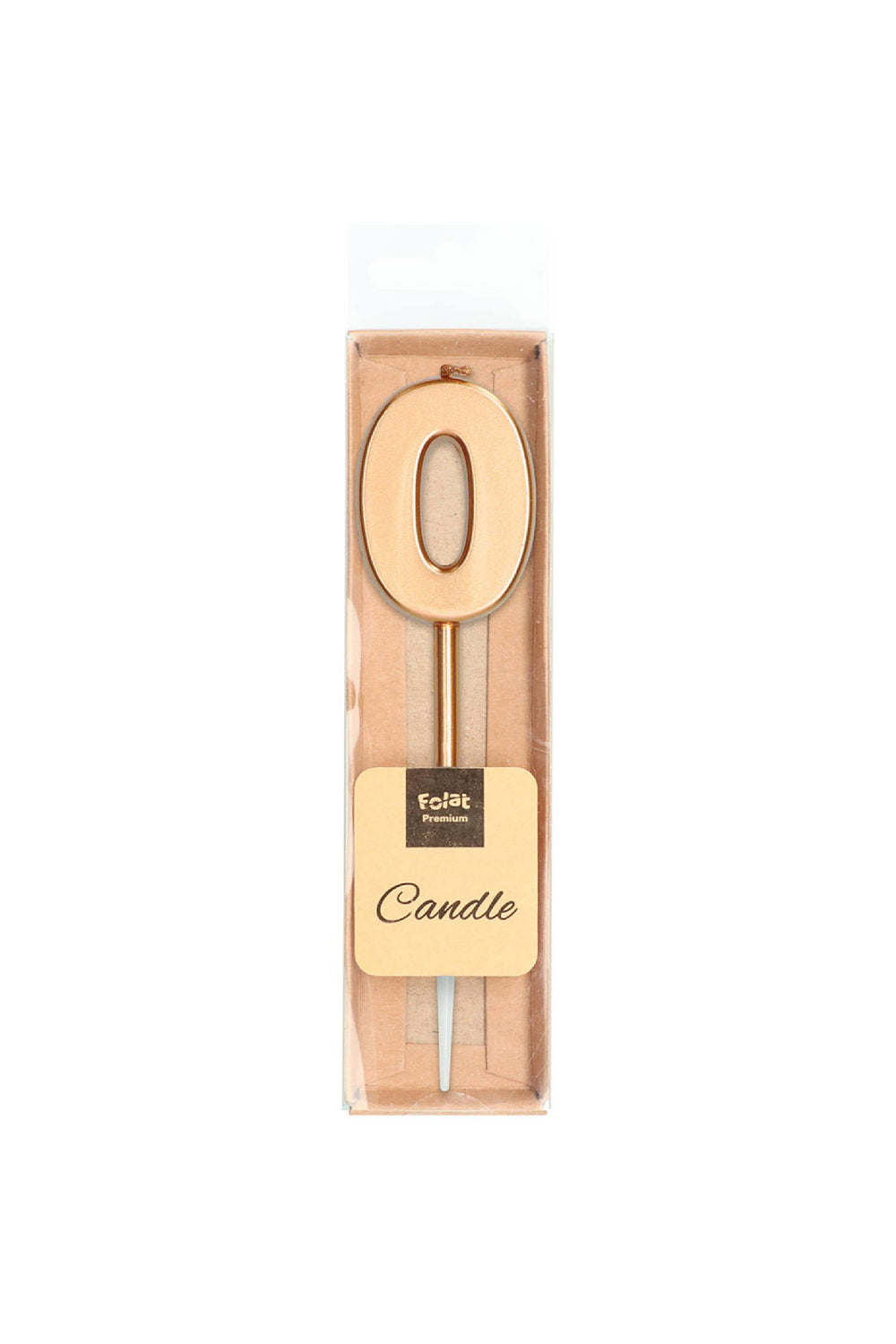 Candle Number 0 Bronze Metallic - PartyExperts