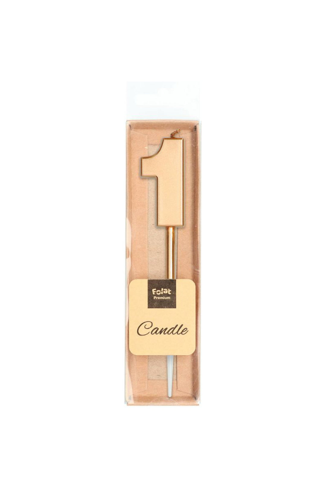 Candle Number 1 Bronze Metallic - PartyExperts