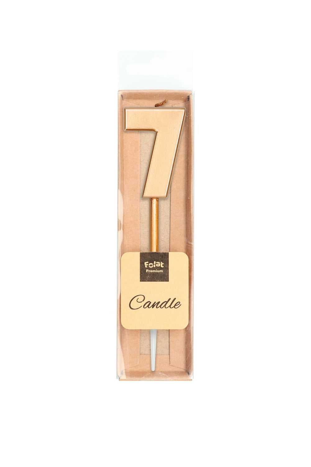 Candle Number 7 Bronze Metallic - PartyExperts