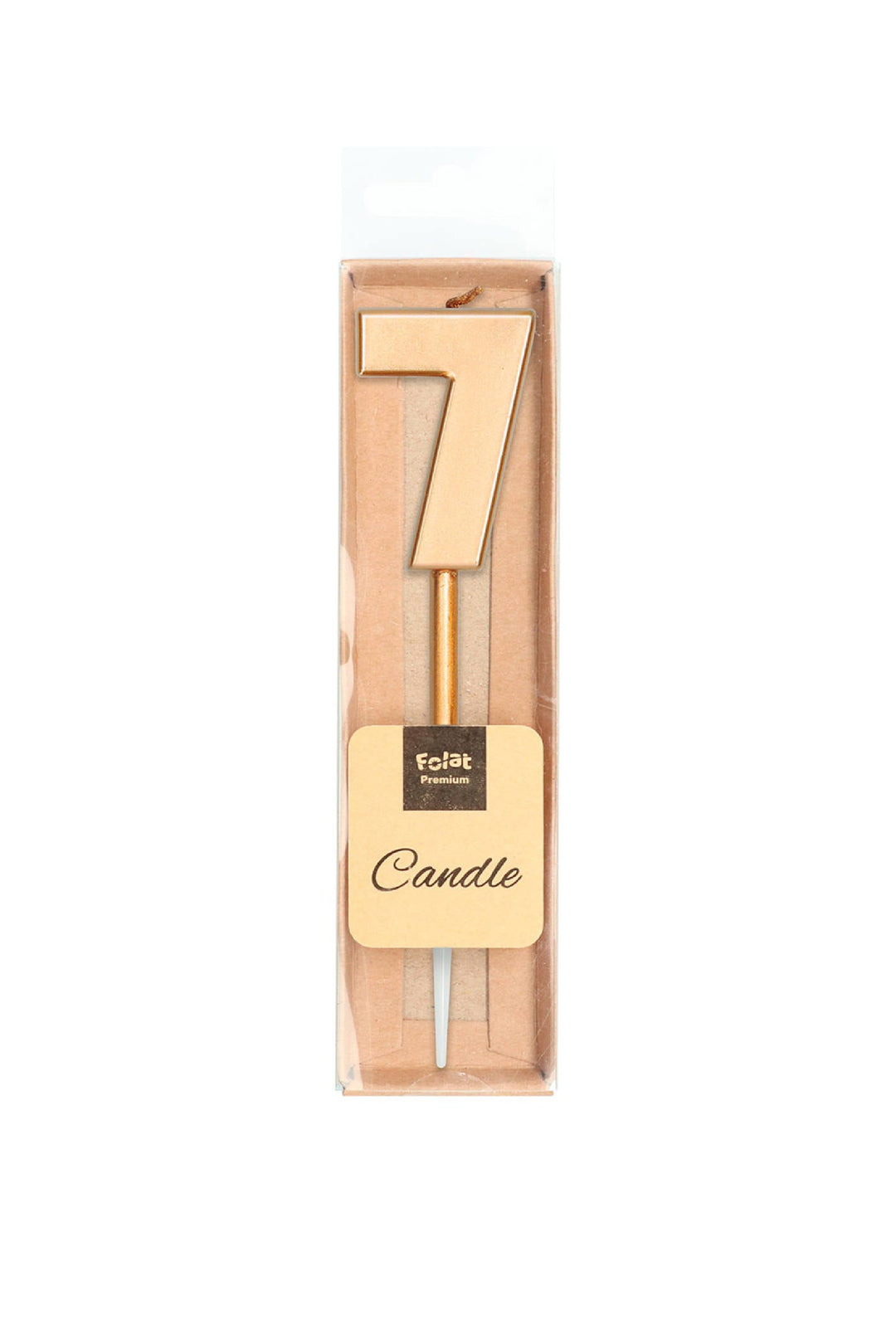 Candle Number 7 Bronze Metallic - PartyExperts