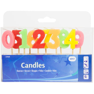 Candle Set Numbers 0 - 9 - PartyExperts