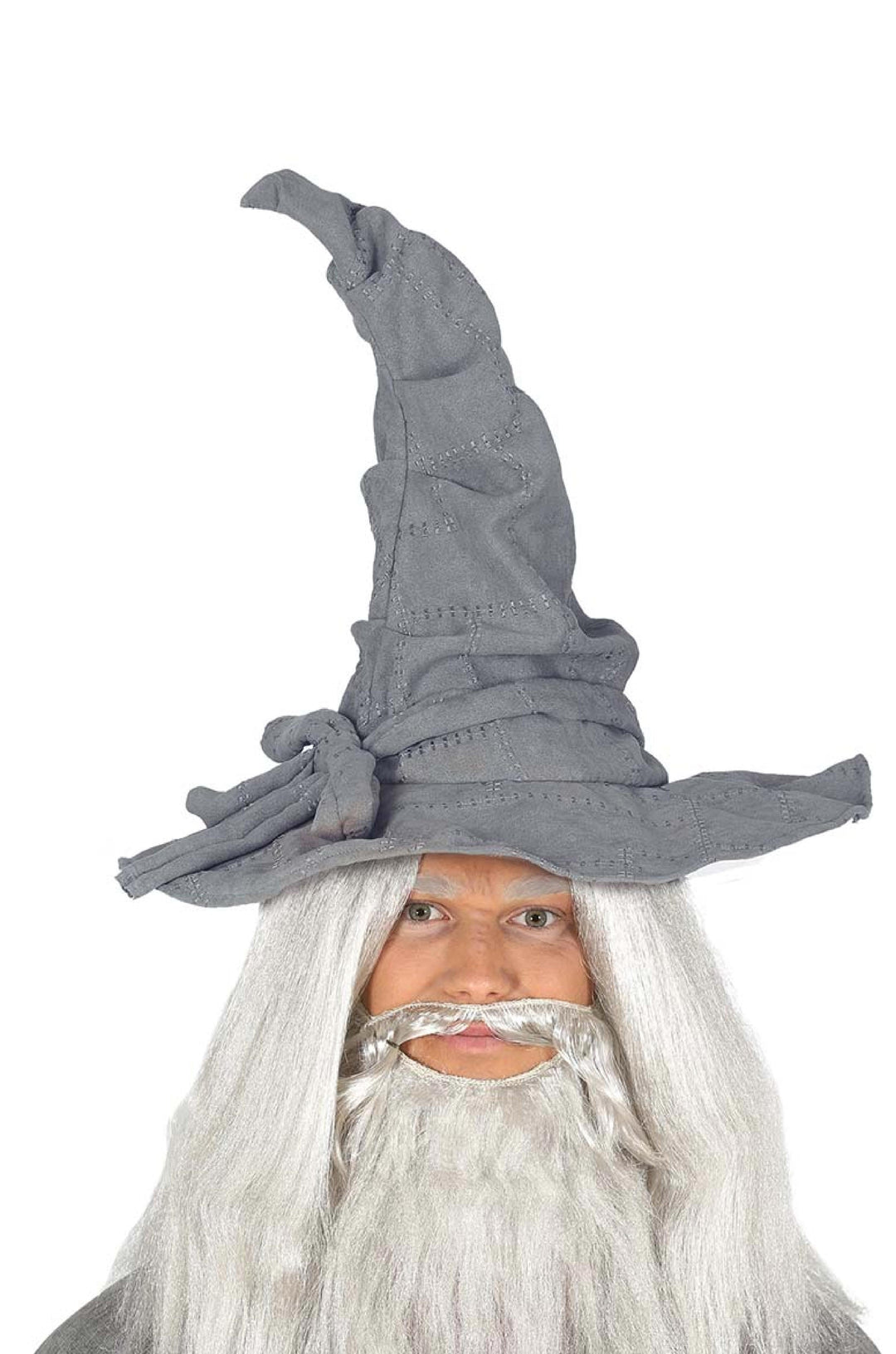 CANVAS GREY WIZARD HAT - PartyExperts