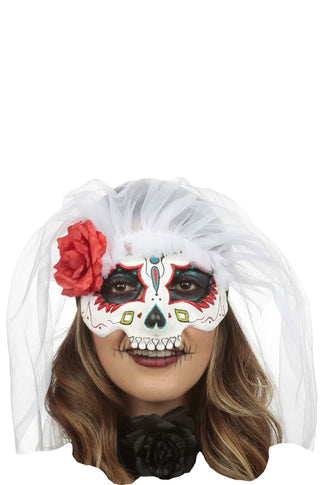 Catrina with Veil: Colored 7 Mask.