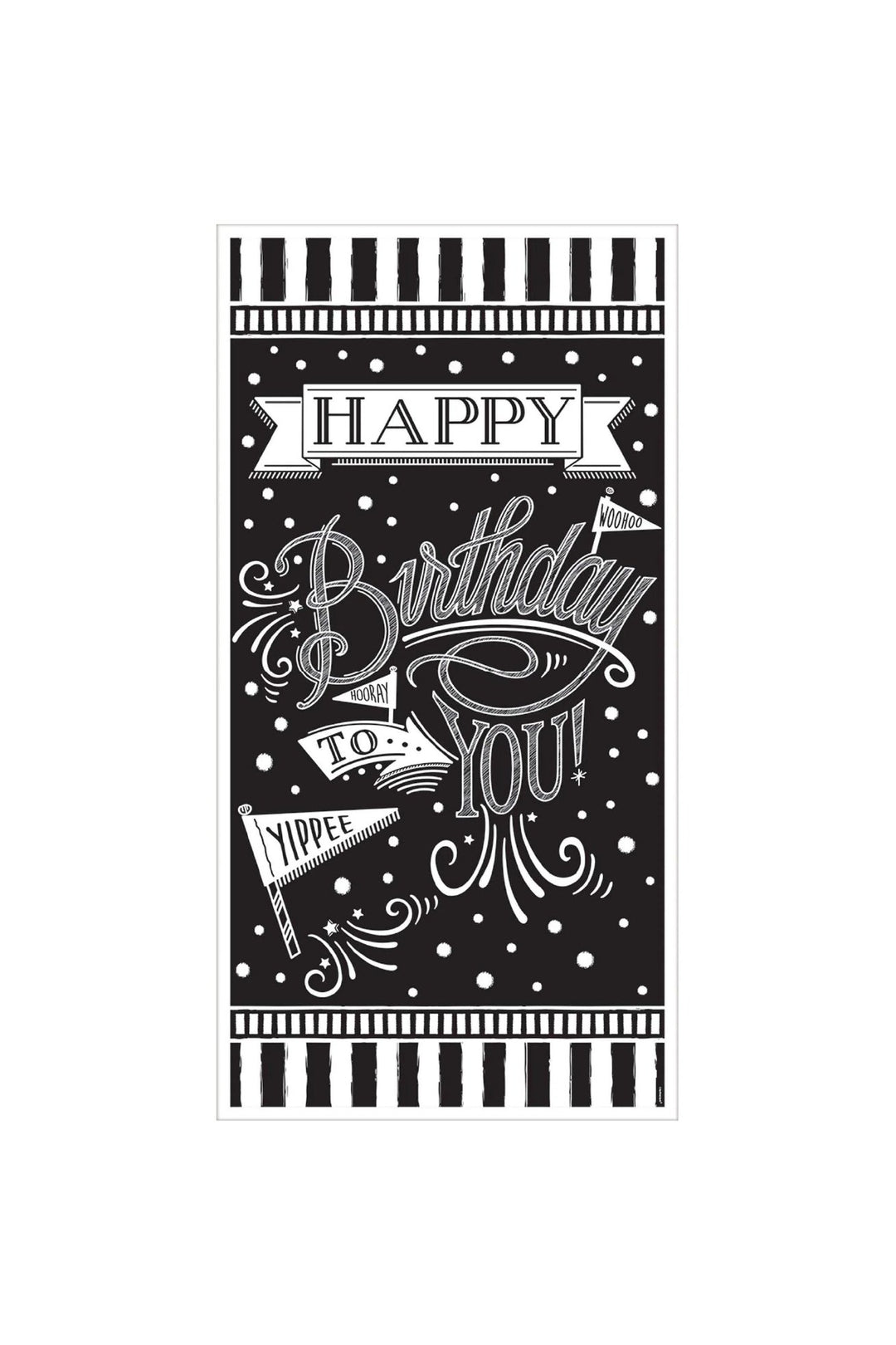 Chalkboard Birthday Vertical Giant Sign Banner - PartyExperts