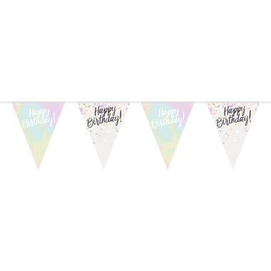 Cheers Pearl White Bunting Garland - PartyExperts