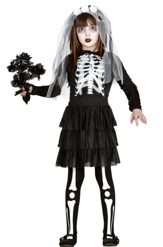 Child Bride Skeleton Costume.