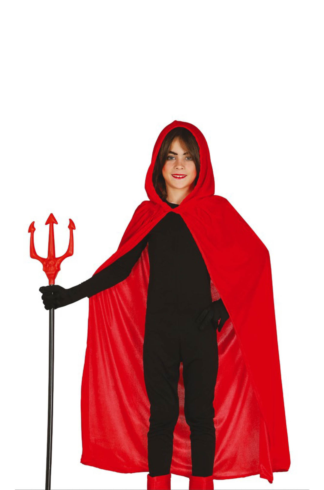 Child Red Velvet Cape with Hood.