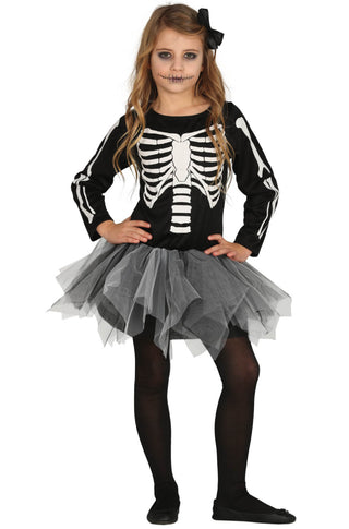 Child Skeleton Tutu Costume.