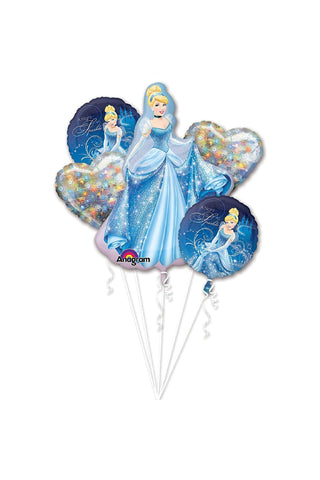 Cinderella Balloon Bouquet 5pcs - PartyExperts