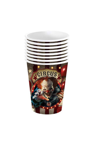 CLOWN CUPS 240 ML 9 CMS (Pack of 6 Cups) - PartyExperts