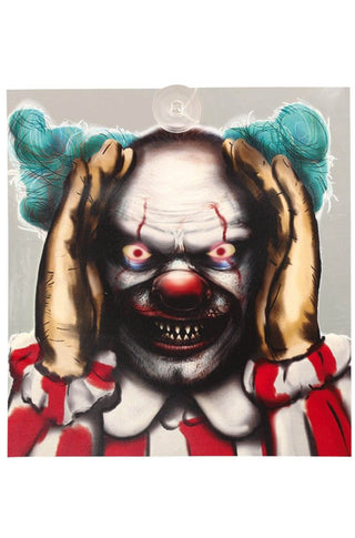 Clown Face Wall Decoration with Light and Suction Cup.