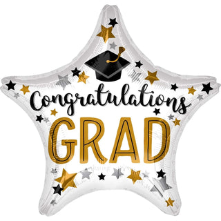 Congratulations Graduation Star Foil Balloon 71cm - PartyExperts