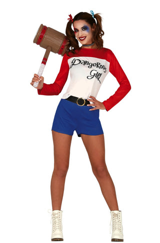 Crazy Dangerous Harley Quinn Adult Costume.
