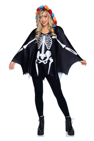 Day of the Dead Poncho Costume - PartyExperts