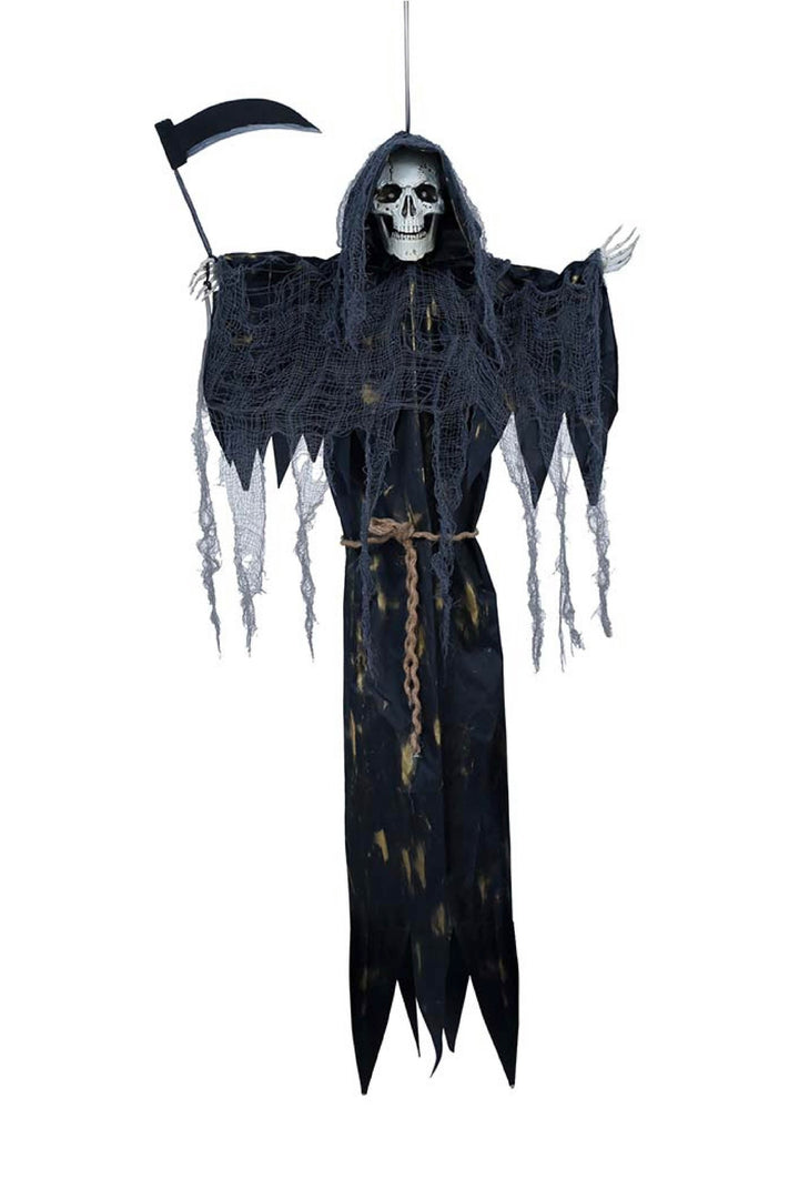 DEATH SKELETON PENDANT WITH LIGHT, SOUND, MOVMENT 120 CM - PartyExperts