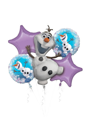 Disney Frozen Olaf Balloon Bouquet 5pcs - PartyExperts