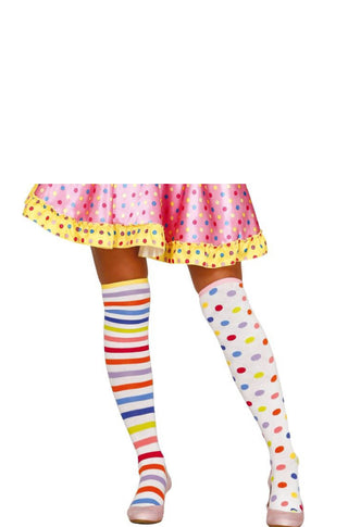Dots and Stripes Clown tights.