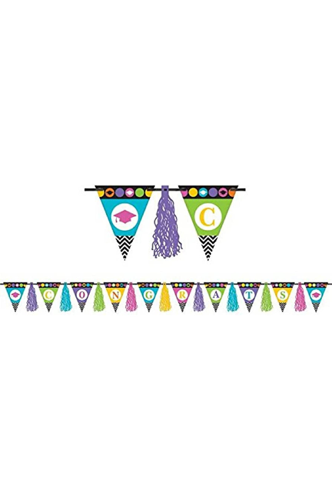 Dream Big Tassel Pennant Paper Garland - PartyExperts