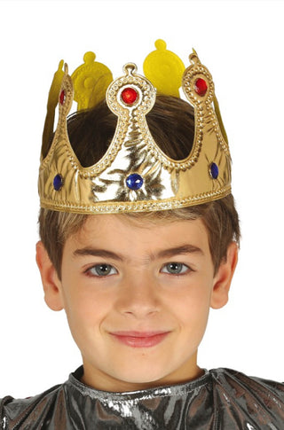 FABRIC CHILD KING CROWN GOLDEN - PartyExperts