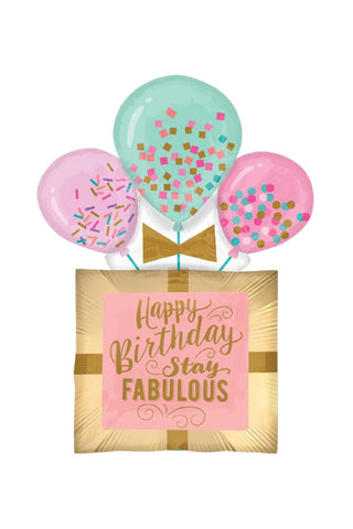 Fabulous Birthday Gift SuperShape Foil Balloon 58x81cm - PartyExperts