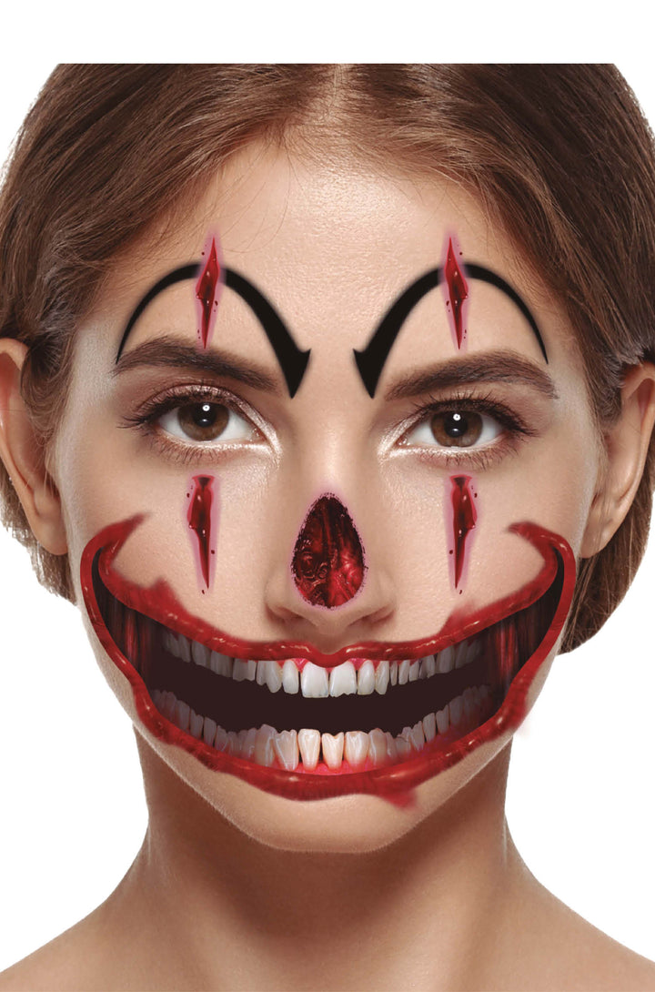 FACE CLOWN TATTOO - PartyExperts