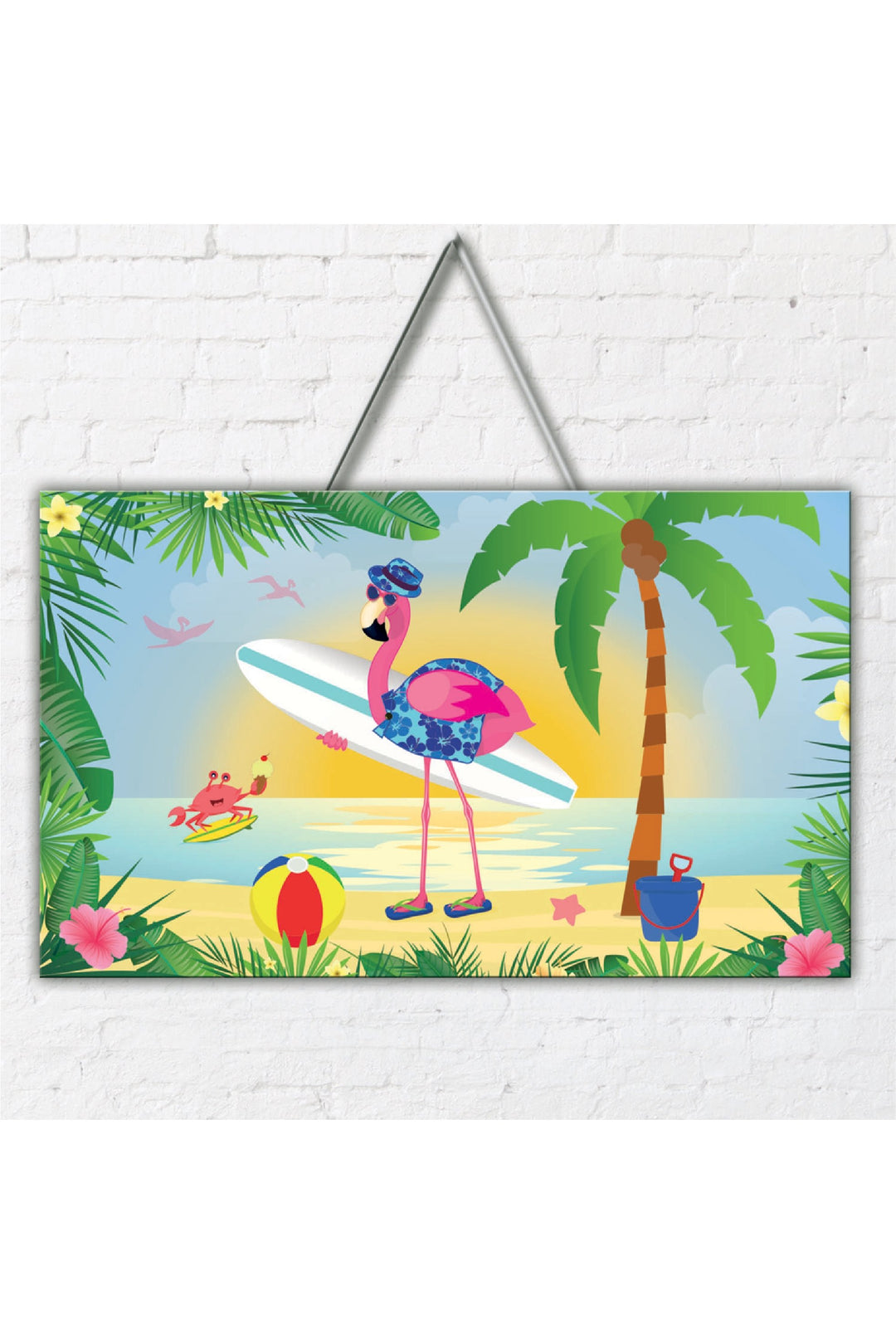 Flamingo Door Sign - PartyExperts