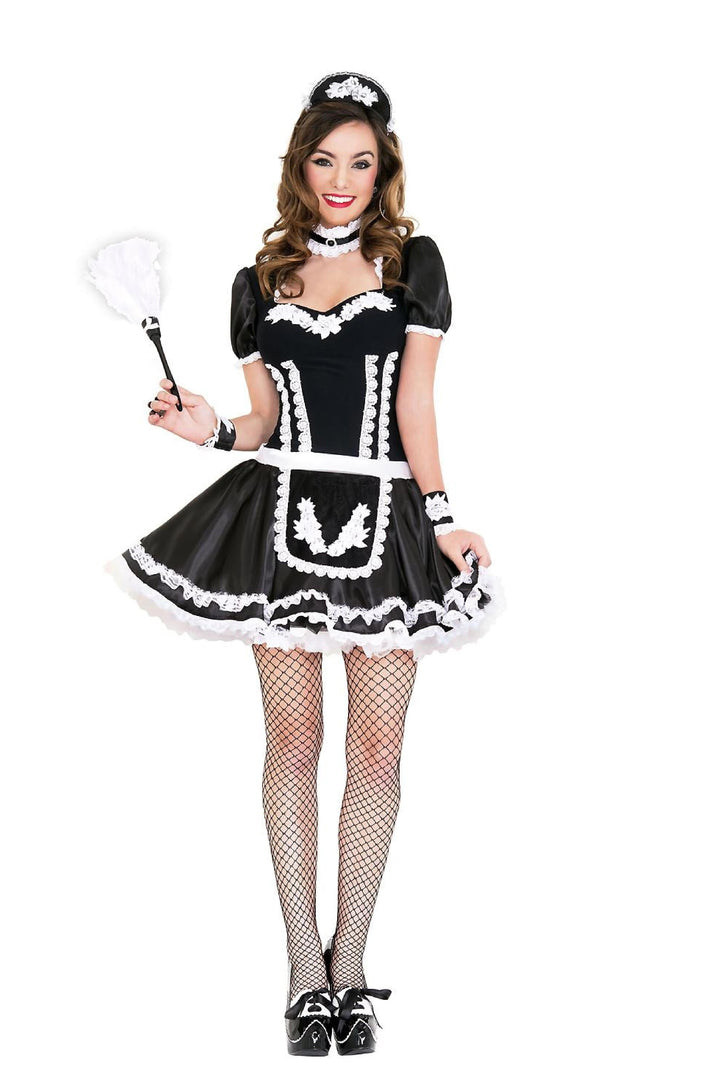 Flowery Lacy French Maid - PartyExperts