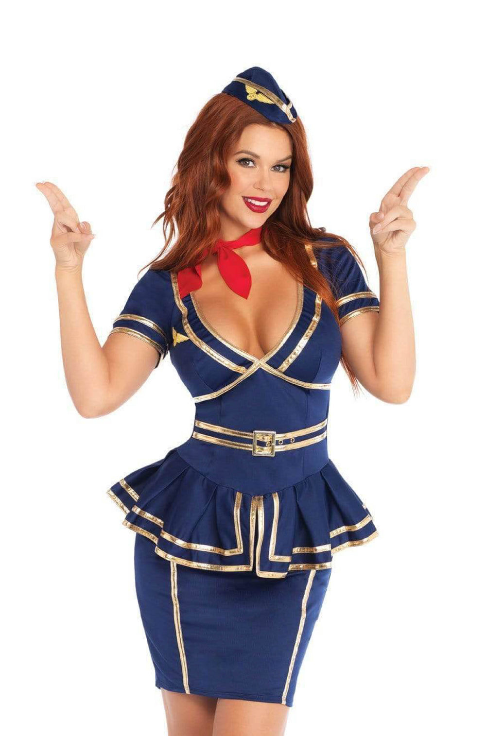 Friendly Skies Flight Attendant Costume - PartyExperts