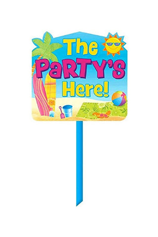 Fun In The Sun Party Yard Sign, 14" x 15", Multicolor - PartyExperts