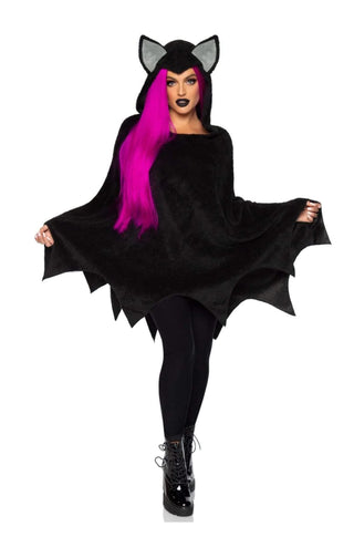 Furry Bat Costume Poncho - PartyExperts