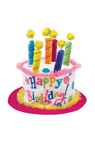 Girl Birthday Cake Hat 7 X 7in - PartyExperts