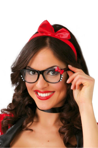 GLASSES WITH MICKEY BOW - PartyExperts