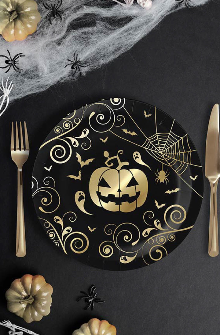 GOLD PUMPKIN PLATES - PartyExperts