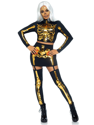 Golden Skeleton Costume.