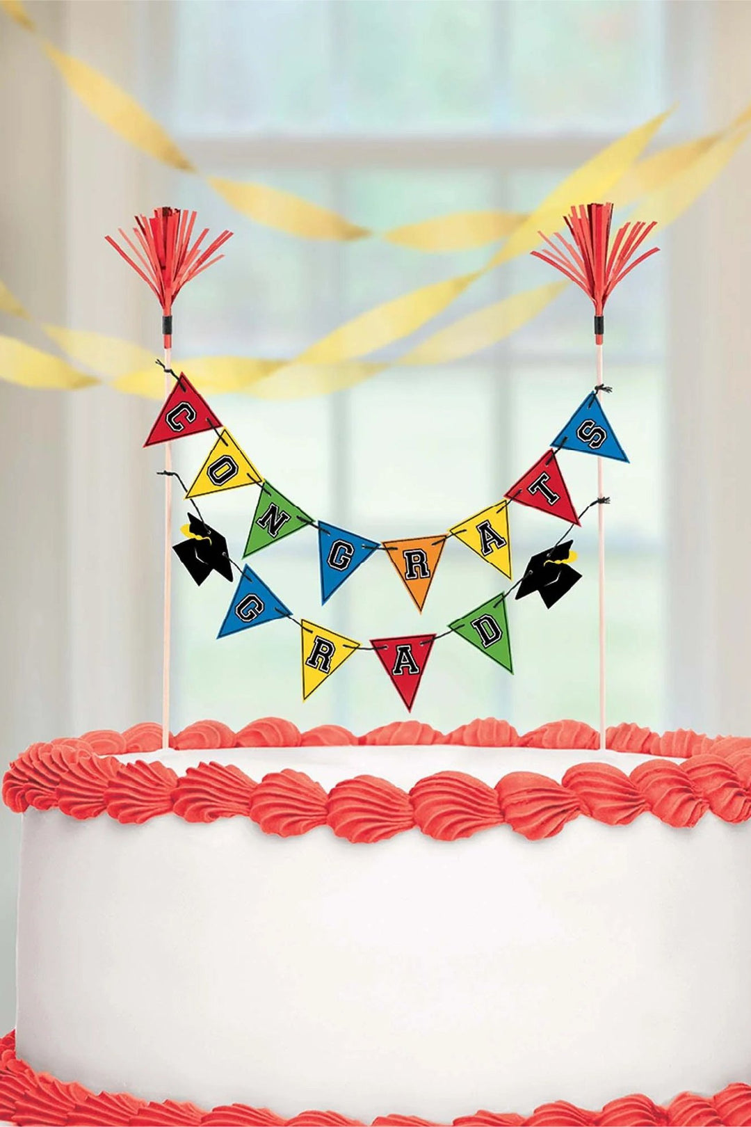 Grad Pick Banner Cake Topper - PartyExperts