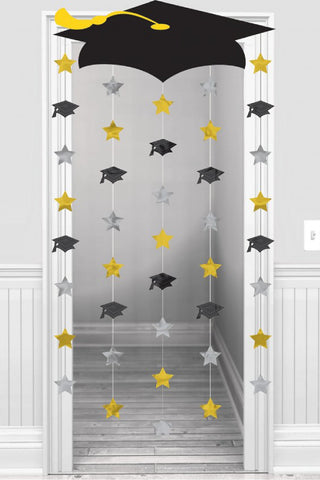 Graduation Cap Doorway Curtain - PartyExperts