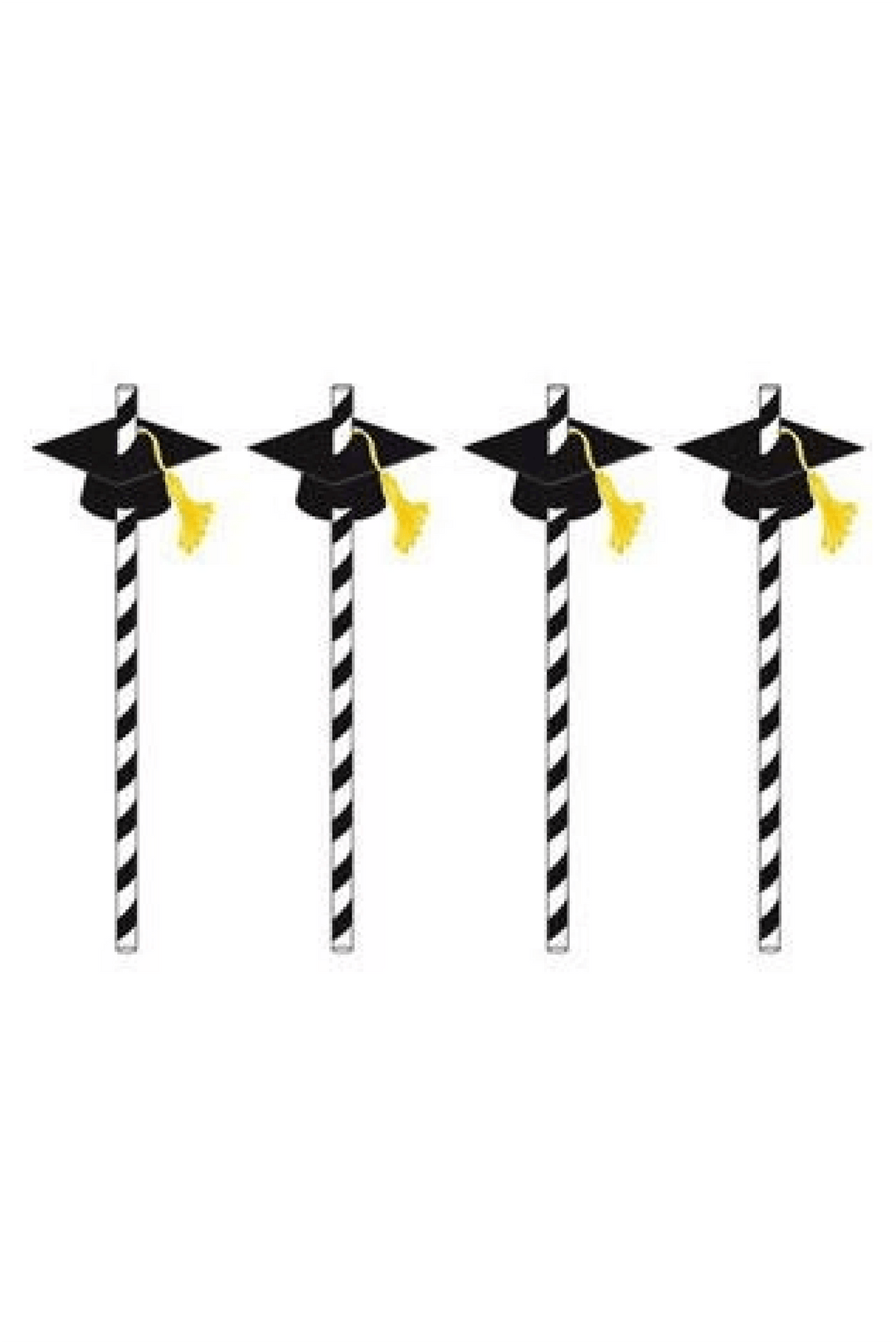 Graduation Staws 12pcs - PartyExperts