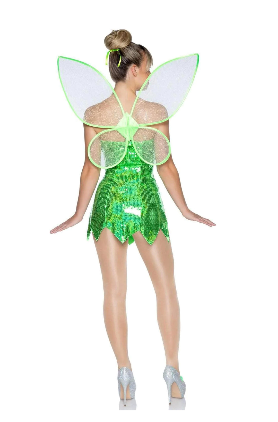 Green Fairy Dress Set With Wings Costume - PartyExperts