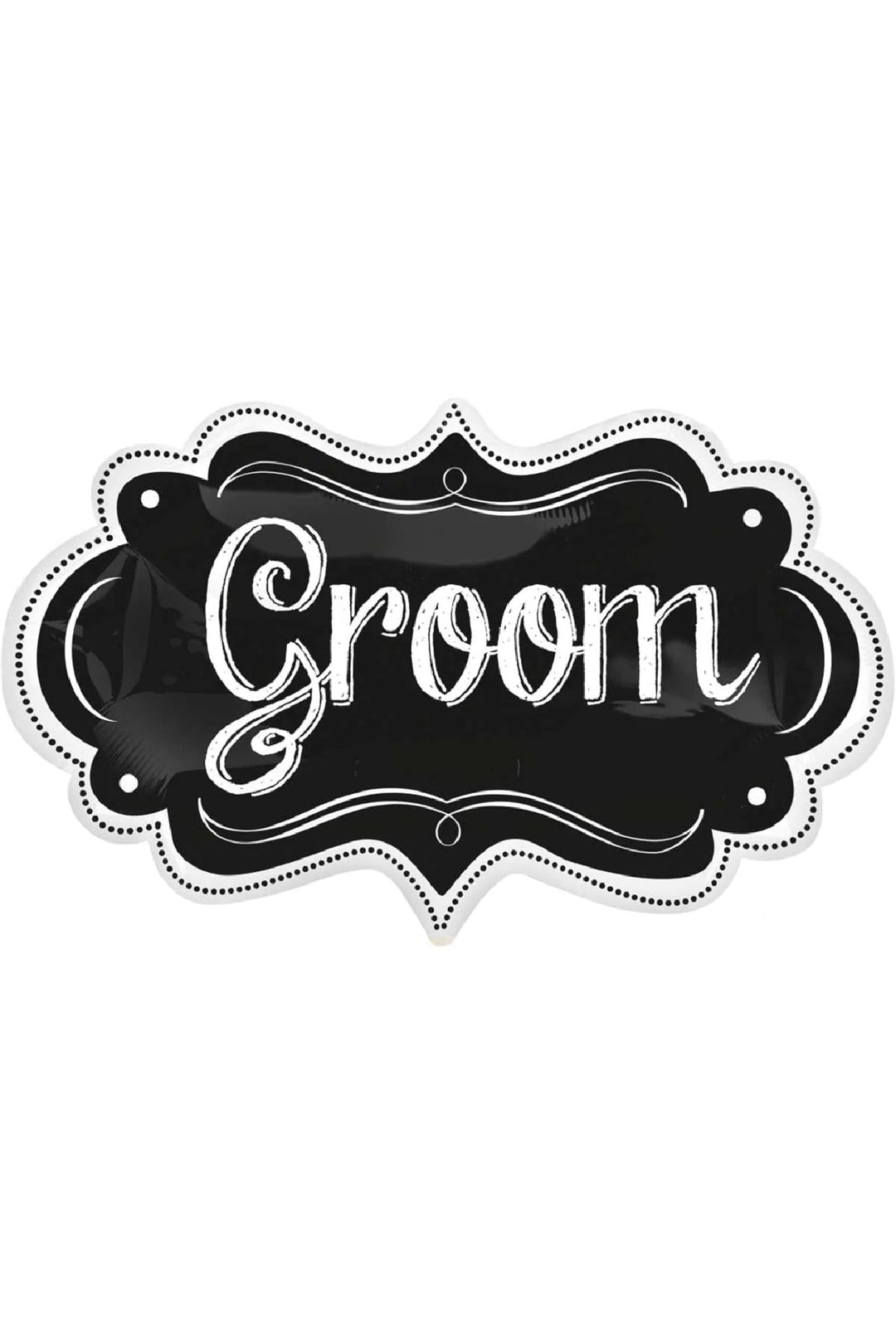 Groom Chalkboard Marquee Foil Balloon 27 X 16in - PartyExperts